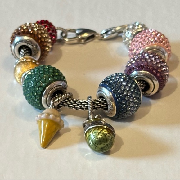 🆕 Brighton Ice Cream Cone charm in pink and tan enamel Retired - Picture 4 of 4